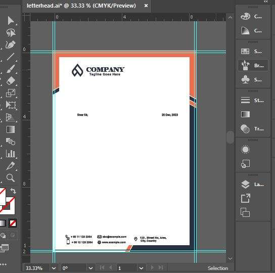 convert illustrator letterhead to word template