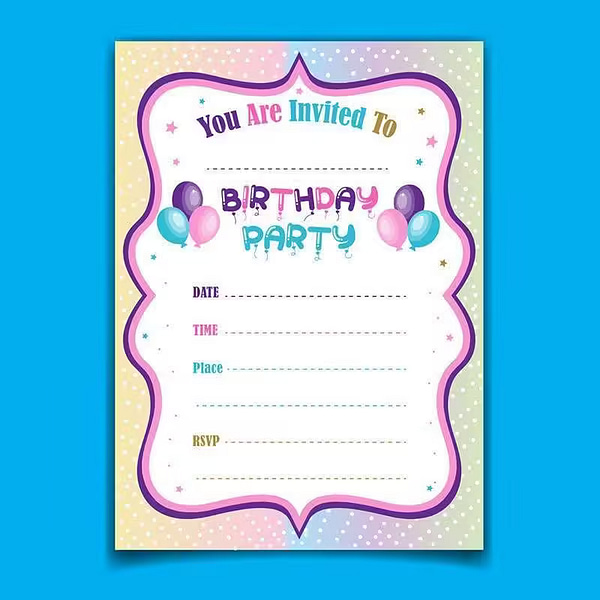 birthday invitation