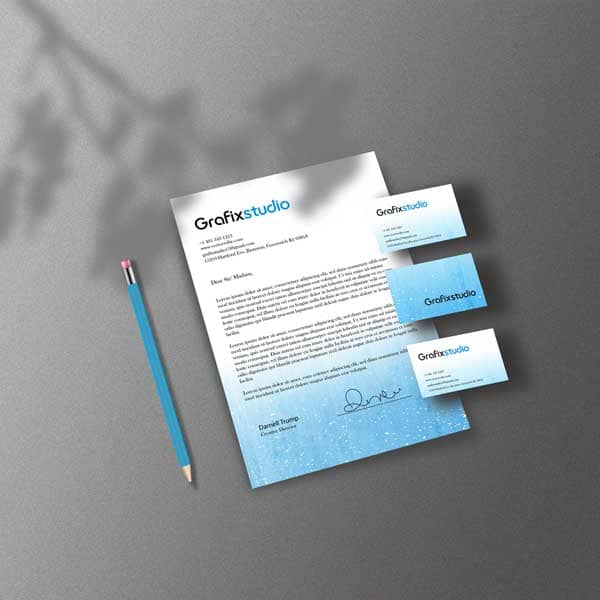 business card letterhead mockup free download