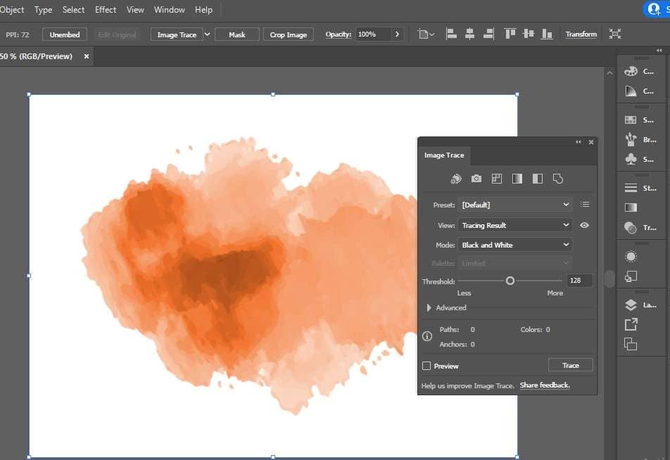 watercolor brush in illustrator